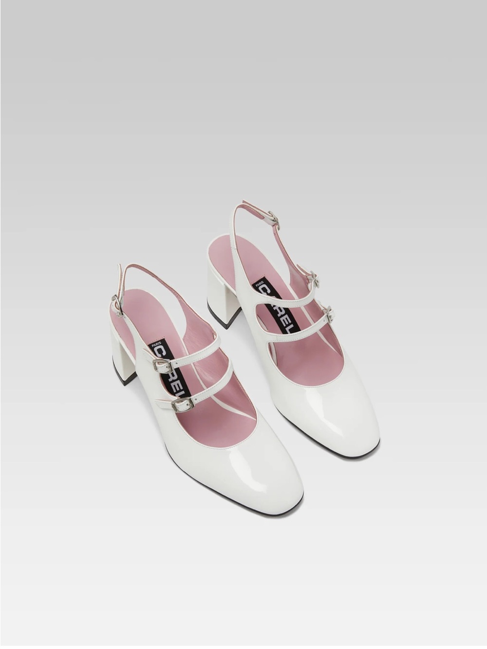 Carel Paris Banana Patent Leather Slingback Mary Janes